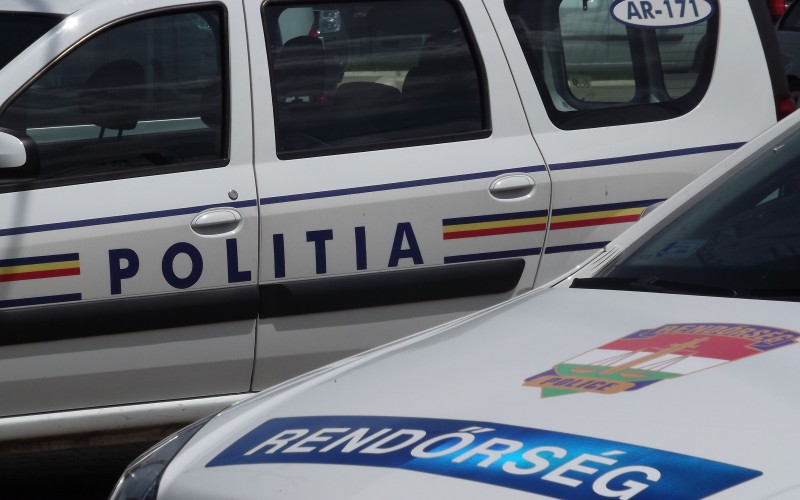 Aradi rendőrök Békéscsabán ellenőriztek