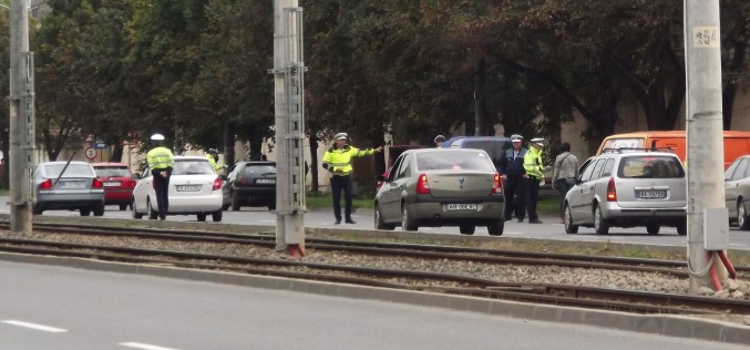 Arattak a rendőrök a Vlaicu-úton