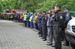 Polgárvédelmi gyakorlat a Maros-parton