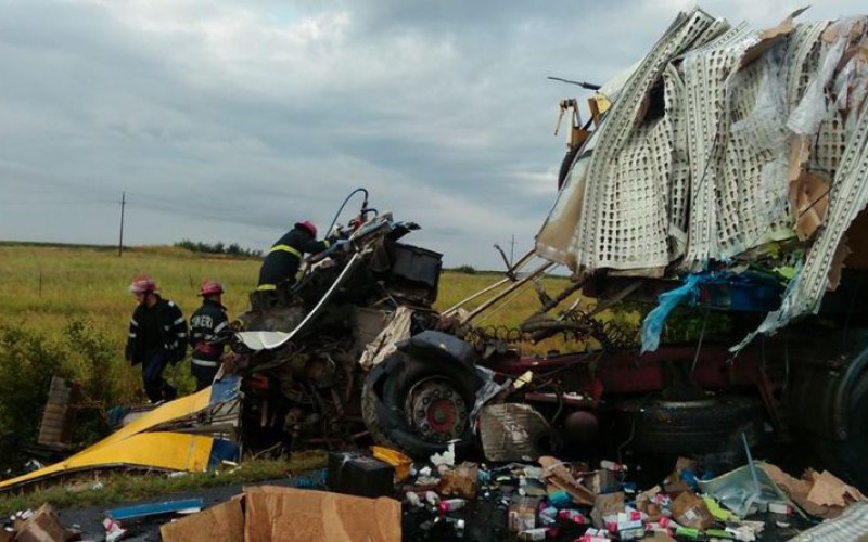 Két kamion ütközött Pécska mellett [VIDEÓ]