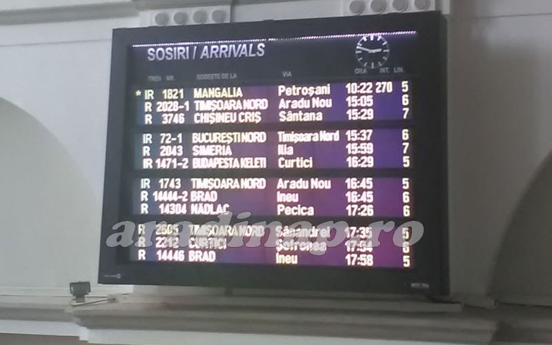 Megmutatjuk, mennyit késett ma a Mangalia-Arad vonat