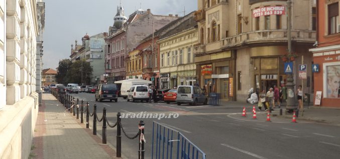 Arad főutcája: annak egy pofont