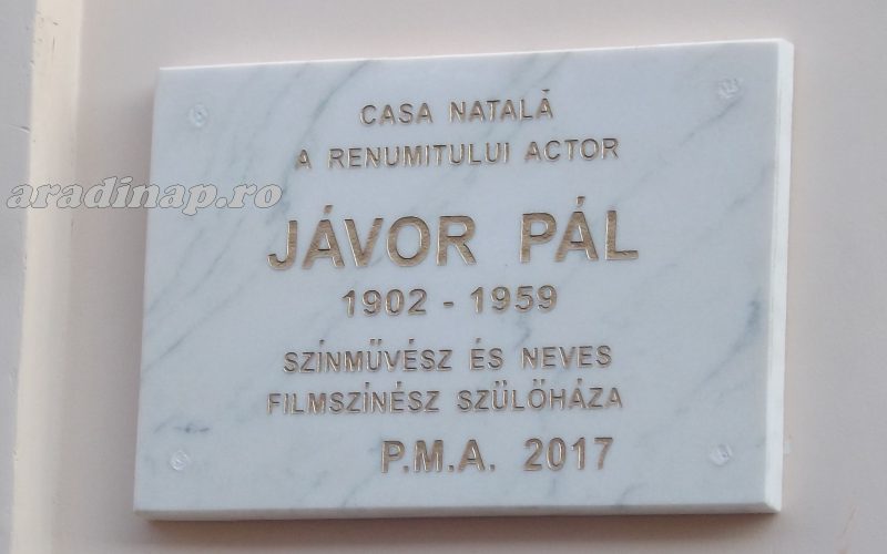 Aradon leleplezték Jávor Pál emléktábláját [VIDEÓ]