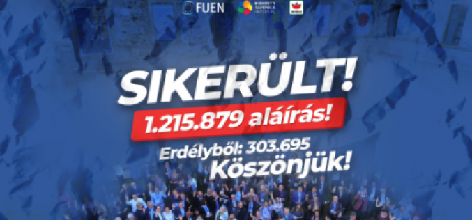 Siker: 303 695 aláírás gyűlt Romániában