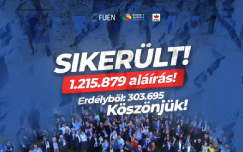 Siker: 303 695 aláírás gyűlt Romániában