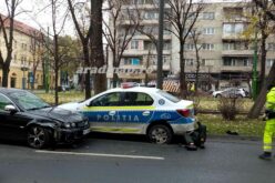 Rendőrautós baleset a belvárosban