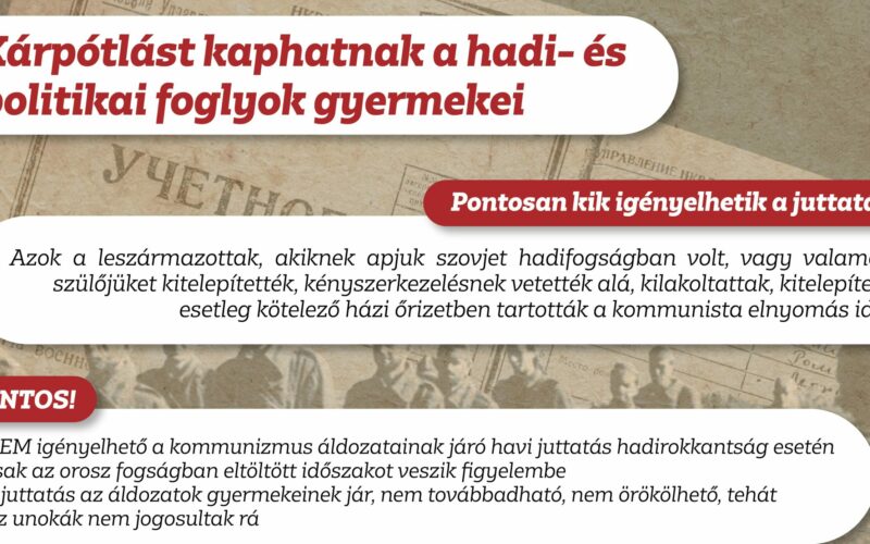 Kárpótlás a hadifoglyok, politikai foglyok gyermekeinek