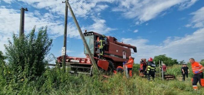 Vonattal ütközött a kombájn