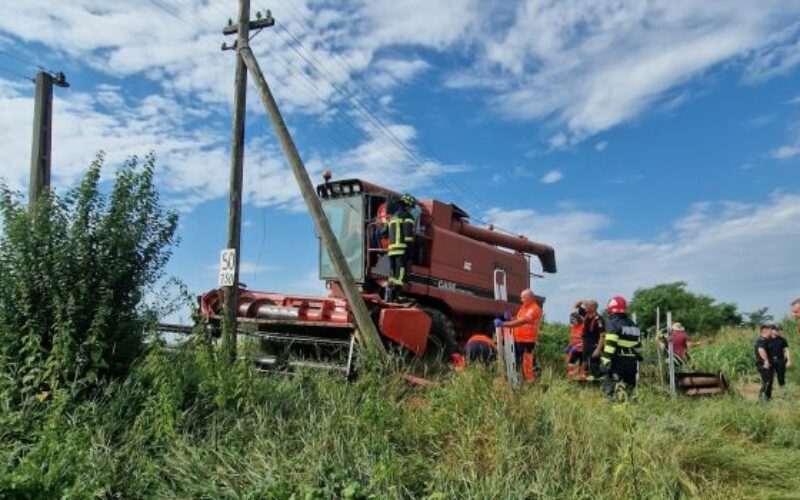 Vonattal ütközött a kombájn