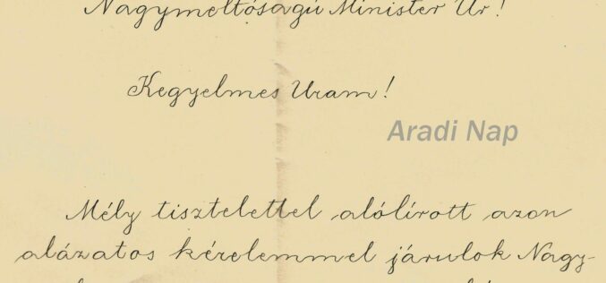 Az Aradi Királyi Főgimnázium egykori diákjának levele 1914-ből