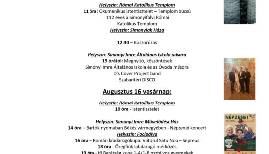 “Simonyi” Napok: a program